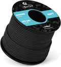 Abma Cord 2.4mm Paracord 275 100ft Nylon Rope 4 Strands Tactical Parachute Cord - Max. 275lbs - Black