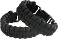 Sportmusies Paracord Wristband for Outdoor Sport Tactical Survival Parachute Bracelet, Essential for Hiking Travelling Camping Gear Pack of 2, black