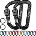 Rhino Produxs 12kN (2697 lbs) Heavy Duty Carabiner Clips, for Securing Pets, Outdoor, Camping, Hiking, Hammock, Dog Leash Harness, Keychains