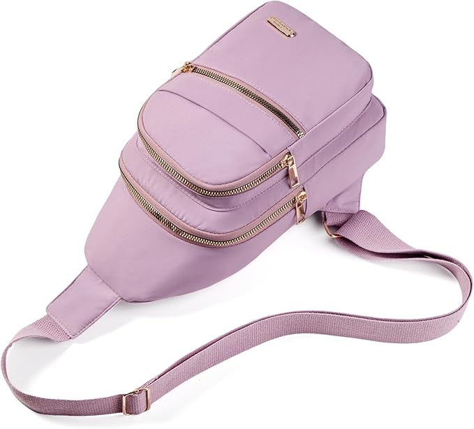 Banelu Crossbody Sling Backpack Sling Bag for Women, Small Chest Bag Daypack Fanny Pack Cross Body Bag for Hiking Traveling Outdoors