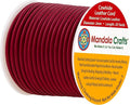 Mandala Crafts Round Genuine Burgundy Leather Cord for Jewelry Making – 2mm Cowhide Leather Rope String Lace for Kumihimo – 20 Yards Cowhide Craft Cording Spool