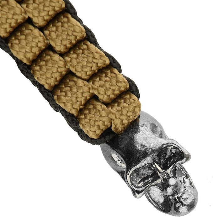 M-Tac Skull Knife Lanyard with Bead – Paracord Lanyard for Knives & EDC – Tactical Knife Fob Pull Cord – Durable Paracord