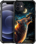 for iPhone 11 Case, Star Cave Hungry Wolf Pattern Graphic Design Girl Boy Soft Silicone Hard Acrylic Shock Protection for iPhone 11