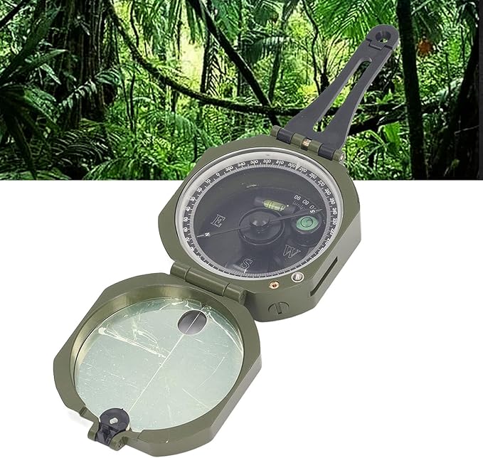 Multifunctional Military Sighting Navigation Compass with Inclinometer,High Accuracy Pointer Navigation Compass, Pouch for Camping, Hiking,Outdoor Adventure
