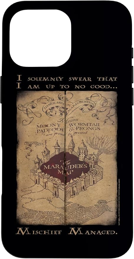 iPhone 16 Pro Max Harry Potter Marauder's Map Words Case
