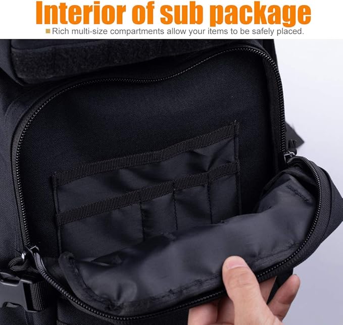 45L Tactical Backpack for Men Women, Military Assault Pack with MOLLE, Large 3 Day Bug Out Bag for Hiking Camping