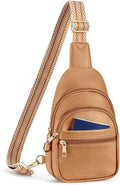 CHOLISS Anti Theft Small Sling Bag for Women and Men RFID Leather Crossbody Bags Fanny Pack Chest Bag Travel Purse Daypacks