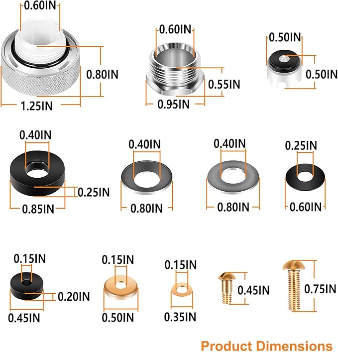 HYD-RK-Z1345 Hydrant Repair Kit for Zurn Z1345 Hydrant Wall Faucet, Replace for 66955-198-9