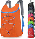 20L Hiking-Daypack Lightweight Foldable Travel Packable Backpack for Camping Cycling Outdoor, Orange
