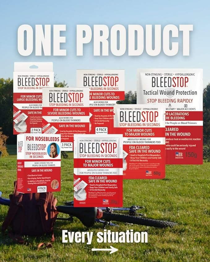 BleedStop™ Nosebleed Strips – Fast Acting Blood Coagulant Foam Inserts – Helps Clot Blood on Contact – Non-Stinging Sterile Hypoallergenic for Mild to Heavy Nosebleeds