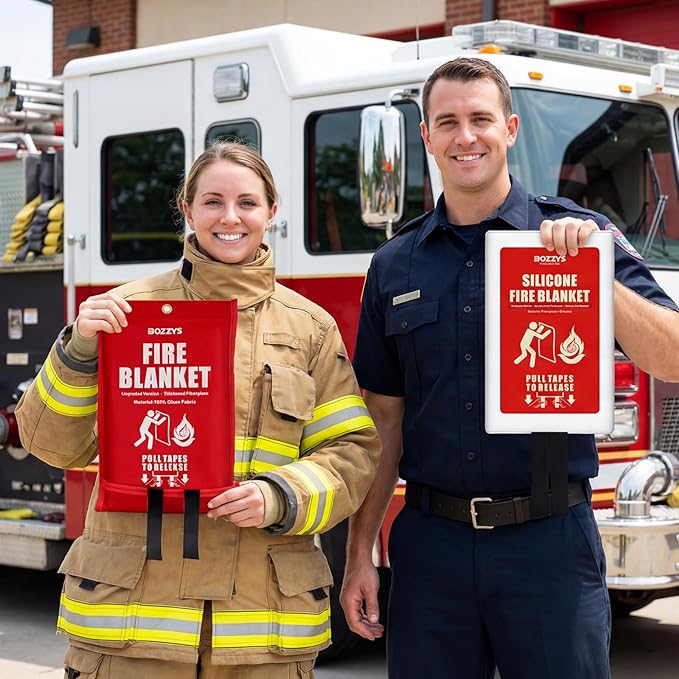 Fire Blanket | Not Prickly Prepared Fire Suppression | 40"x40" Fire Blankets Emergency for Home and Kitchen
