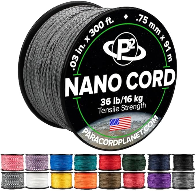 Paracord Planet Nano Cord –Lightweight Nylon Nano Paracord – Great for Arts & Crafts, Home Décor, Camping and More!