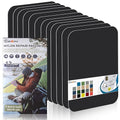 Cahomo 7.9x3.9 inch 12 PCS Nylon Repair Patch Nylon Repair Tape Self Adhesive Fabric Tapes Outdoor Camping Gear Fabric kit for Tent, Umbrella, Down Jackets, Sleeping Bag, Knapsack（Black）