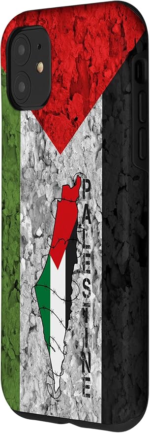 Kufiya PALESTINE Keffiyeh flag, Palestinian Map pattern Case for iPhone 11