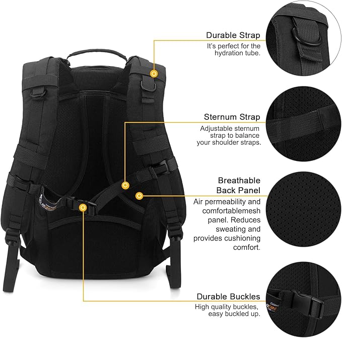 Mardingtop Small Hiking Backpack for Men 20L Military Tactical Molle Rucksack Daypack for Hiking,Travel,Camping