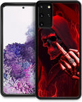 for Samsung Galaxy S20 Plus Case, Gestures Funny Skull Pattern Graphic Design Girl Boy Soft Silicone Hard Acrylic Shock Protection for Samsung Galaxy S20 Plus