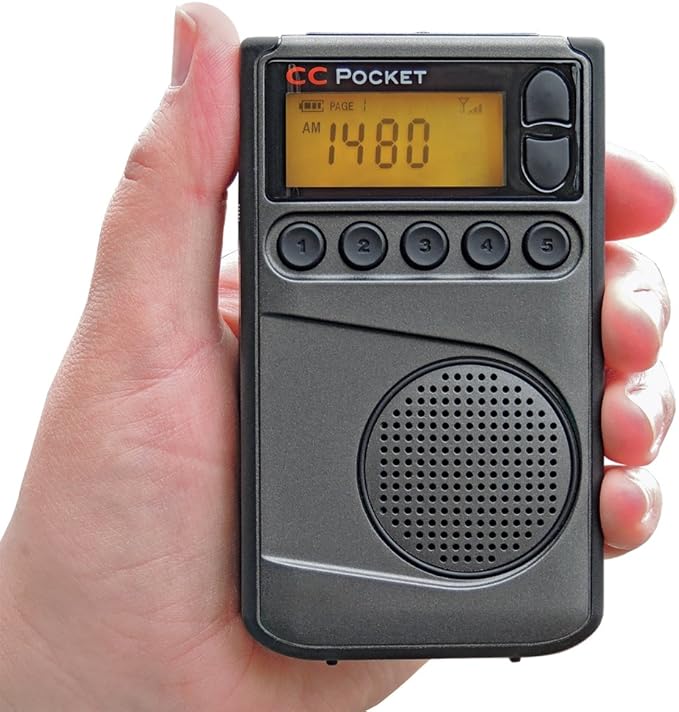 C. Crane CC Pocket AM FM and NOAA Weather Radio with Clock and Sleep Timer