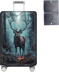 Luggage Cover Protector for 19-20 Inch Suitcases, TSA Approved Elastic Travel Suitcase Covers, Anti-Scratch Washable Luggage Sleeve for Carry On & Checked Bags, Enormous Stag