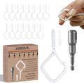 120 Pcs White Eye Hooks Screw Heavy Duty,Ceiling Hooks for Hanging Plants,String Lights,Cup,Wind Chime,Bird Feeders. Plant Hanger Indoor&Outdoor