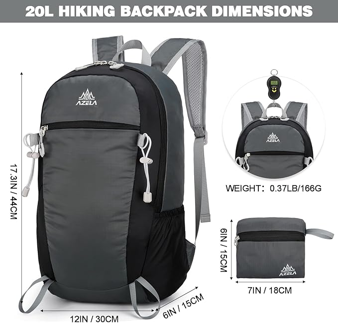 Seektop 20L Ultra Lightweight Small Hiking Backpack, Water-Resistant Packable Daypack for Hiking Travel Men Women