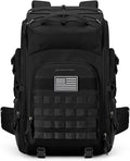 Maelstrom Tactical Backpack for Men, Water Resistant 40L Military Backpack, for Hiking, Camping, Gym with Molle System (Black)