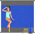 EASYFUN Beach Blanket Sandproof Oversized, 79''×83'' Extra Large Beach Mat, Portable Picnic Mat for Travel Camping Hiking, Lightweight Beach Essentials Family Water Resistant Mat Nylon 210T