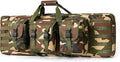 DULCE DOM 36 42 48 Inch Double Rifle Case, Tactical Soft Padded Backpack for Hunting & Shooting Range, Heavy-Duty Storage Gun Bag for 2 Rifles & Pistols with Lockable Zippers & MOLLE System
