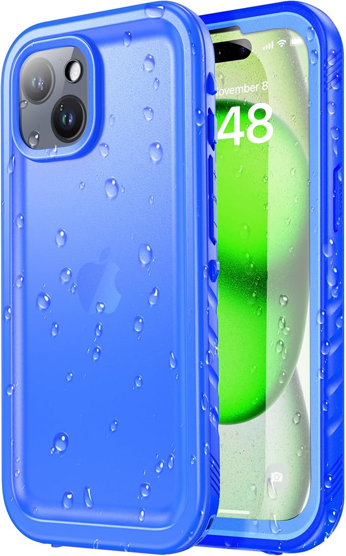 SPORTLINK for iPhone 15 Plus Case - IP68 Waterproof Military Protective Full Body Heavy Duty Shockproof 360 Sealed Dustproof with Camera Screen Protector Cover for i Phone 15 Plus 6.7" Blue