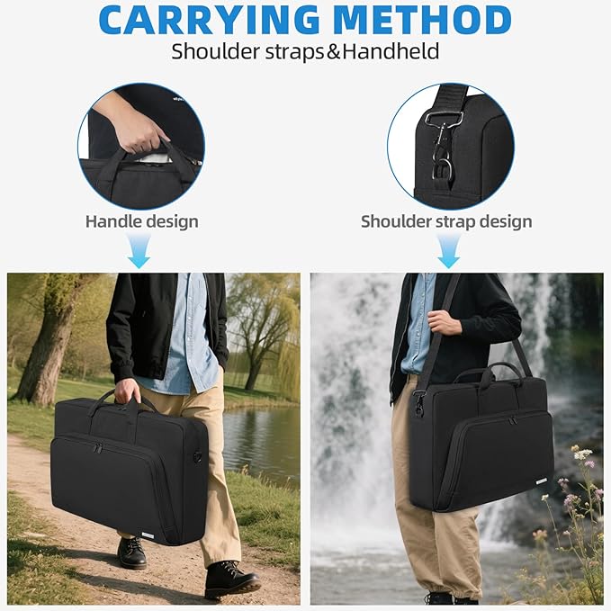 GMAK Starlink Gen 3 Case Carrying Bag, Starlink Organizer Travel Case for Gen 3 Dish and Accessories, Adjustable Shoulder Strap, Portable Standard V3 Dish Travel Bag for Outdoor Camping and RV Trips