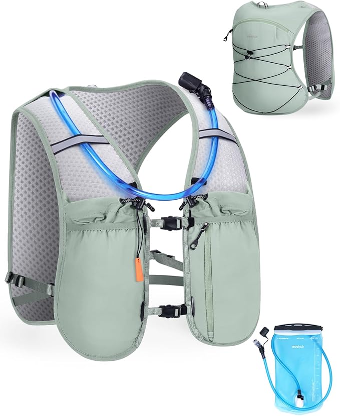 ECOHUB Running Hydration Vest Backpack, Lightweight Hydration Pack Bag Daypack for Hiking Cycling Marathon Backpack Vest for Women Men (No Bladder Included)