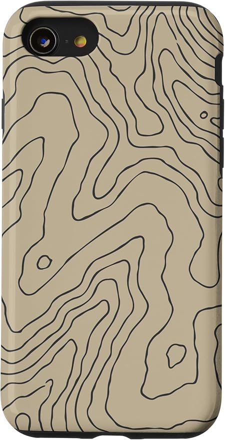 Coyote Country Guide Lines Topographical Contour Map Case for iPhone SE (2020) / 7 / 8
