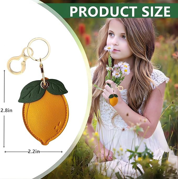 Leather Keychain Holder Case Compatible with AirTag,Cute air tag Cover with Keychain Ring,GPS Tracker Case for Keys