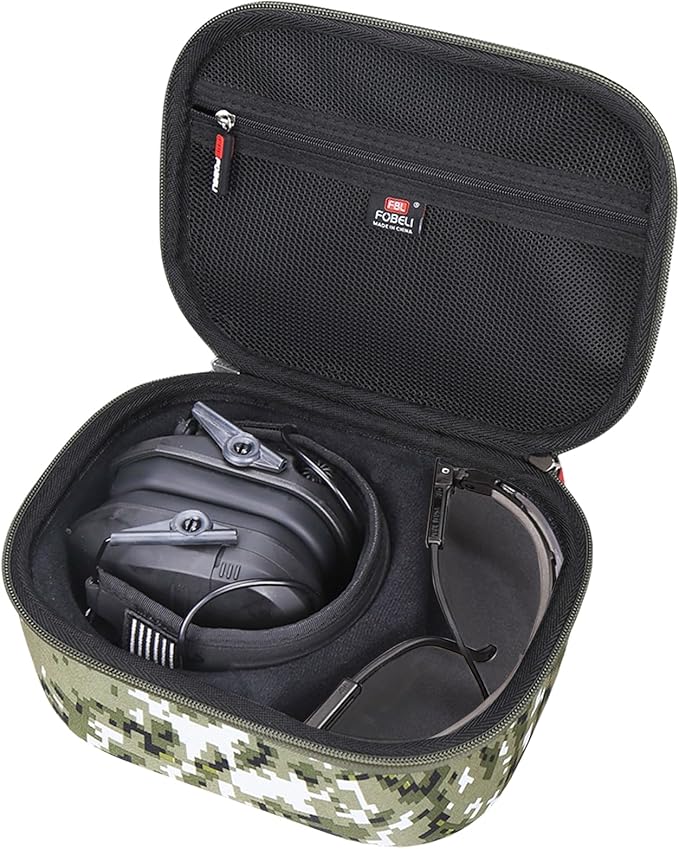 FBLFOBELI Hard Case for Walker's Razor Slim/Howard Leight Shooting Ear Protection Electronic Shooting Muffs Earmuff