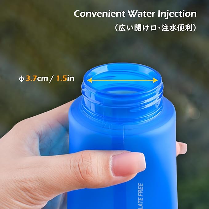 TRIWONDER TPU Collapsible Flask BPA-Free Soft Folding Water Bottles for Hydration Pack - Ideal for Running Hiking Cycling Climbing (500ml/16.9oz - Blue)