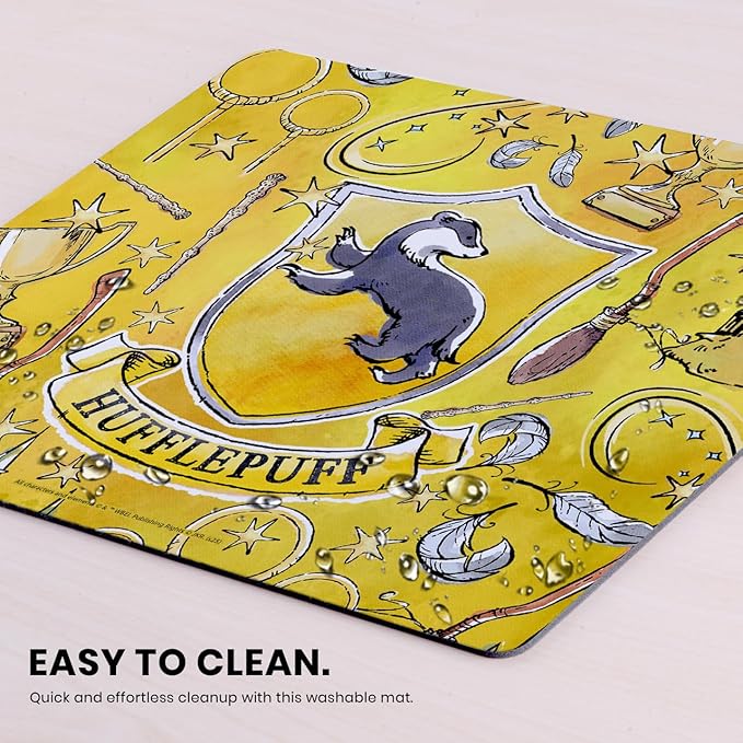 Head Case Designs Officially Licensed Harry Potter Hufflepuff Graphics 9.84 x 11.81 x 0.12 inches (250 x 300 mm) - S Gaming Office Desk PC Keyboard Mouse Mat Pad