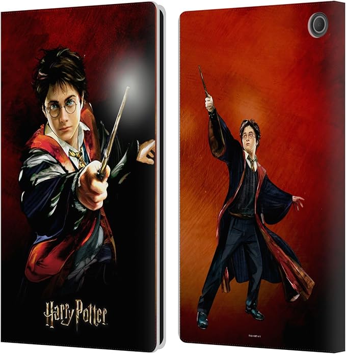 Head Case Designs Officially Licensed Harry Potter Harry Portrait Prisoner of Azkaban II Leather Wallet Case Compatible with Amazon Fire Max 11 2023
