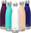 MIRA 17 oz Insulated Water Bottle - Stainless Steel Cola Shape Thermo - Double Wall Hot & Cold Flask (24Hr Cold/12Hr Hot) - White