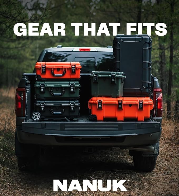 NANUK Trail 35 – 38.8 L (10.2-Gallon) Waterproof Gear Case – Modular Cargo Case for Camping, Fishing, Hunting & Outdoor Storage – Dustproof and Impact Resistant (22.0” x 15.9” x 11.6”) – Desert Tan