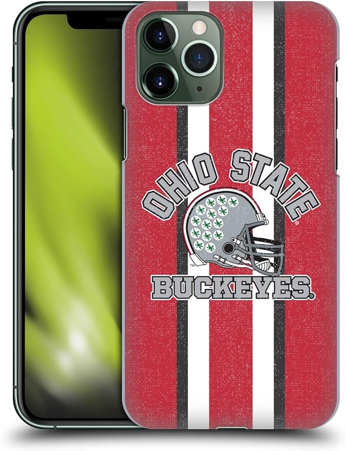 Head Case Designs Officially Licensed Ohio State University Helmet Football Graphics Hard Back Case Compatible with Apple iPhone 11 Pro