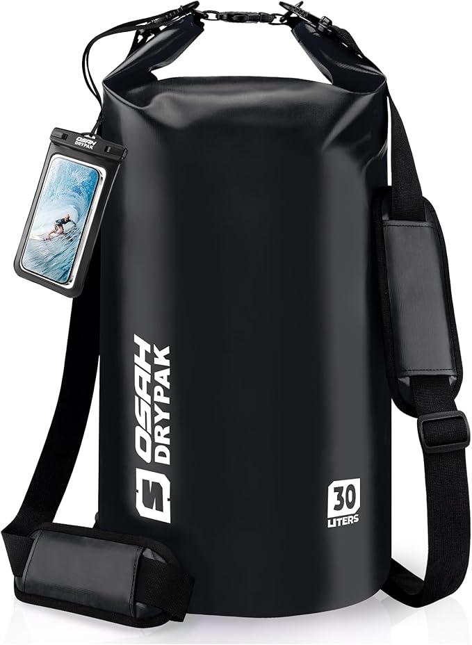 Waterproof Dry Bag, 5L/10L/20L/30L/40L Roll Top Lightweight Storage Backpack with Phone Case for Women & Men, Floating Waterproof Sack for Travel, Swimming, Kayaking, Paddle Board, Camping & Beach