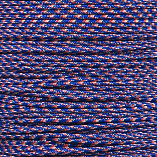 Paracord Planet 275lb Paracord – 3/32 Inch (2.38 mm) Nylon Crafting Cord with 5 Strand Inner Core – USA Camo (50 ft)