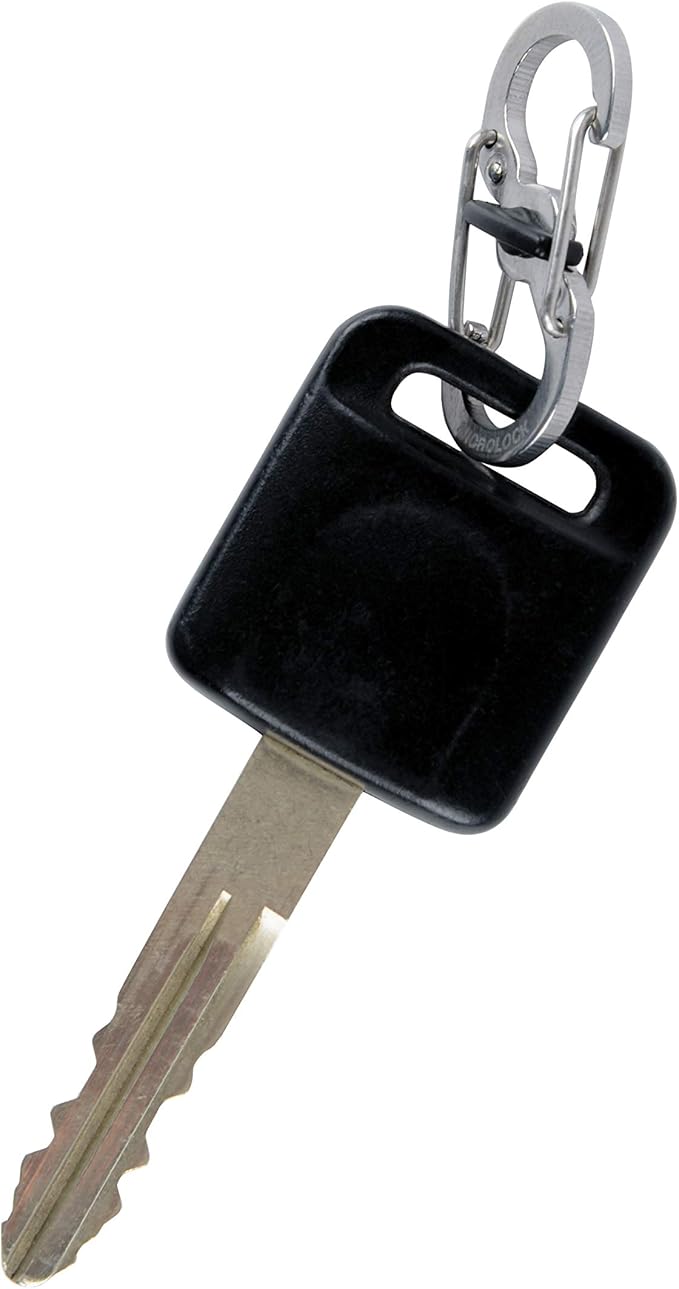 Nite Ize S-Biner MicroLock, Locking Key Holder, Stainless-Steel 2-Pack