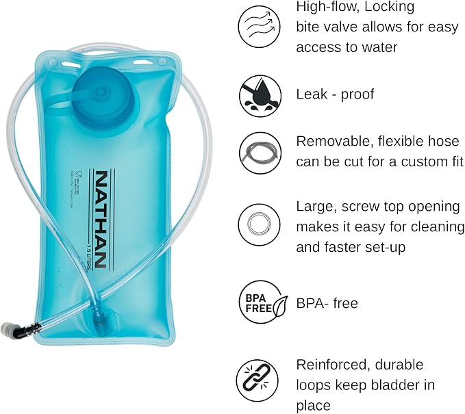 Nathan QuickStart Hydration Pack Vest with Bladder or flasks, Storage Pockets, Breathable Moisture-Wicking Fabric, Adjustable Straps for Running, Hiking, Walking, Marathons, Obstacle Races