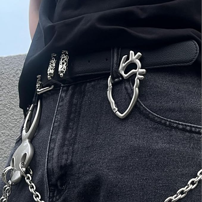Gothic Keychain - Cute Carabiner Clip, Cool Y2K Fashion Carabiner for Keys, Backpacks, Cars & Daily Decoration