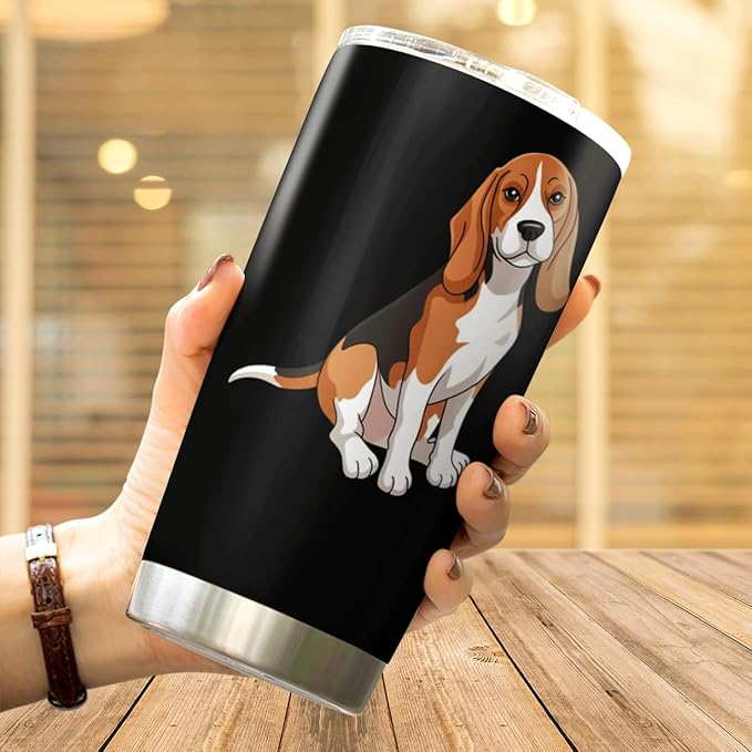 CUBICER Cartoon Beagle Dog Design 20 Oz Stainless Steel Tumbler For Lovers And Pet Owners Travel Mug Outdoor Insulated Bottle Tea Drink Coffee Heat Iced Hot Cool