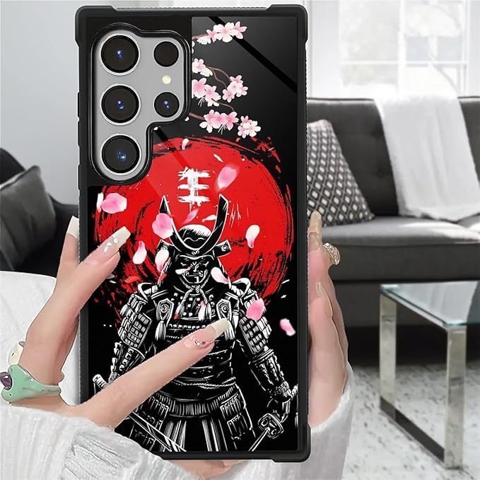 for Samsung Galaxy S26 Ultra Case,Graphic Design for Girl Boy Soft Silicone Hard Acrylic Shock Protection Designed for Samsung Galaxy S26 Ultra Sakura Japanese Samurai Pattern