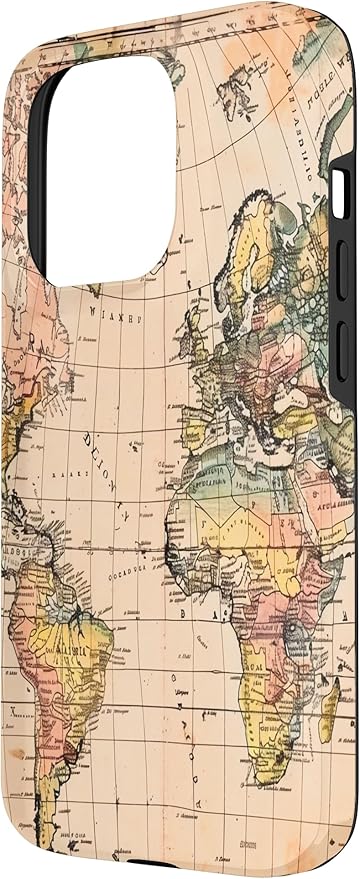 World Map ,Old Map of the World Case for iPhone 15 Pro