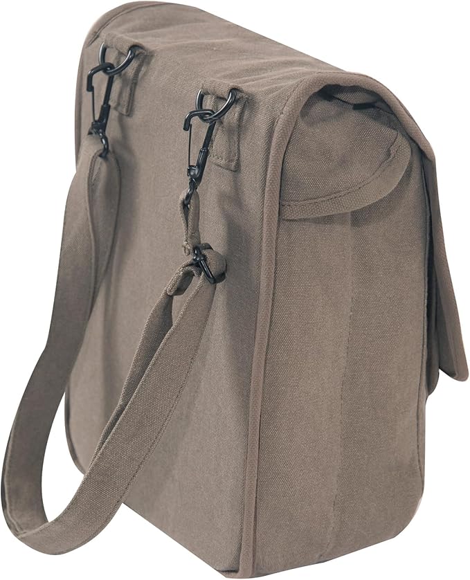 Rothco Vintage Canvas Map Case Crossbody Shoulder Bag, Olive Drab