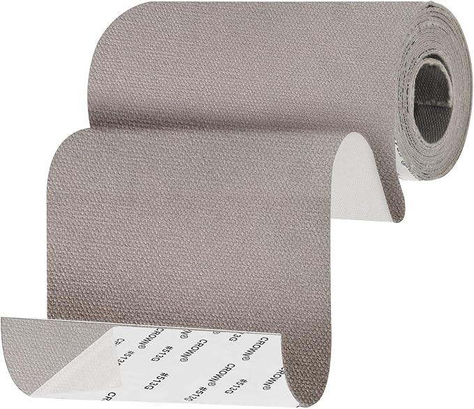 Canvas Patch 4 "x 60 ", Self-Adhesive Waterproof Canvas Patch Set for Repairing Tents, Couch, Boat Covers, Camping Chairs, Awnings, Car Seats.(Gray)