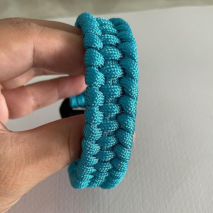 Parachute Cord Bracelets Trilobite Weaved Paracord Bracelet with Side Release Buckle 8.7 inch Black Bracelet for Men Women 1 Set